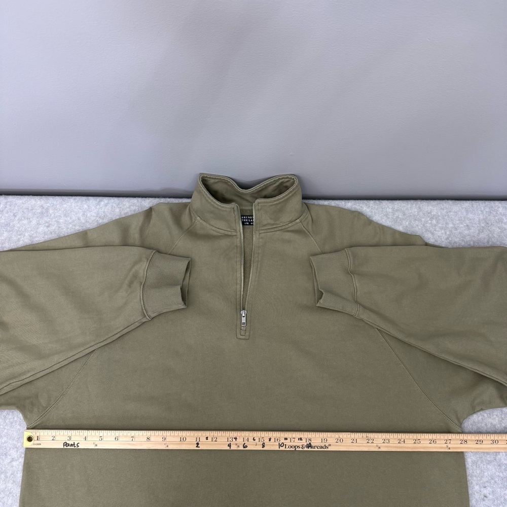 BRUNETTE THE LABEL - Not your boyfriend 1/2 zip sweater size L/XL in Olive - Picture 12 of 14